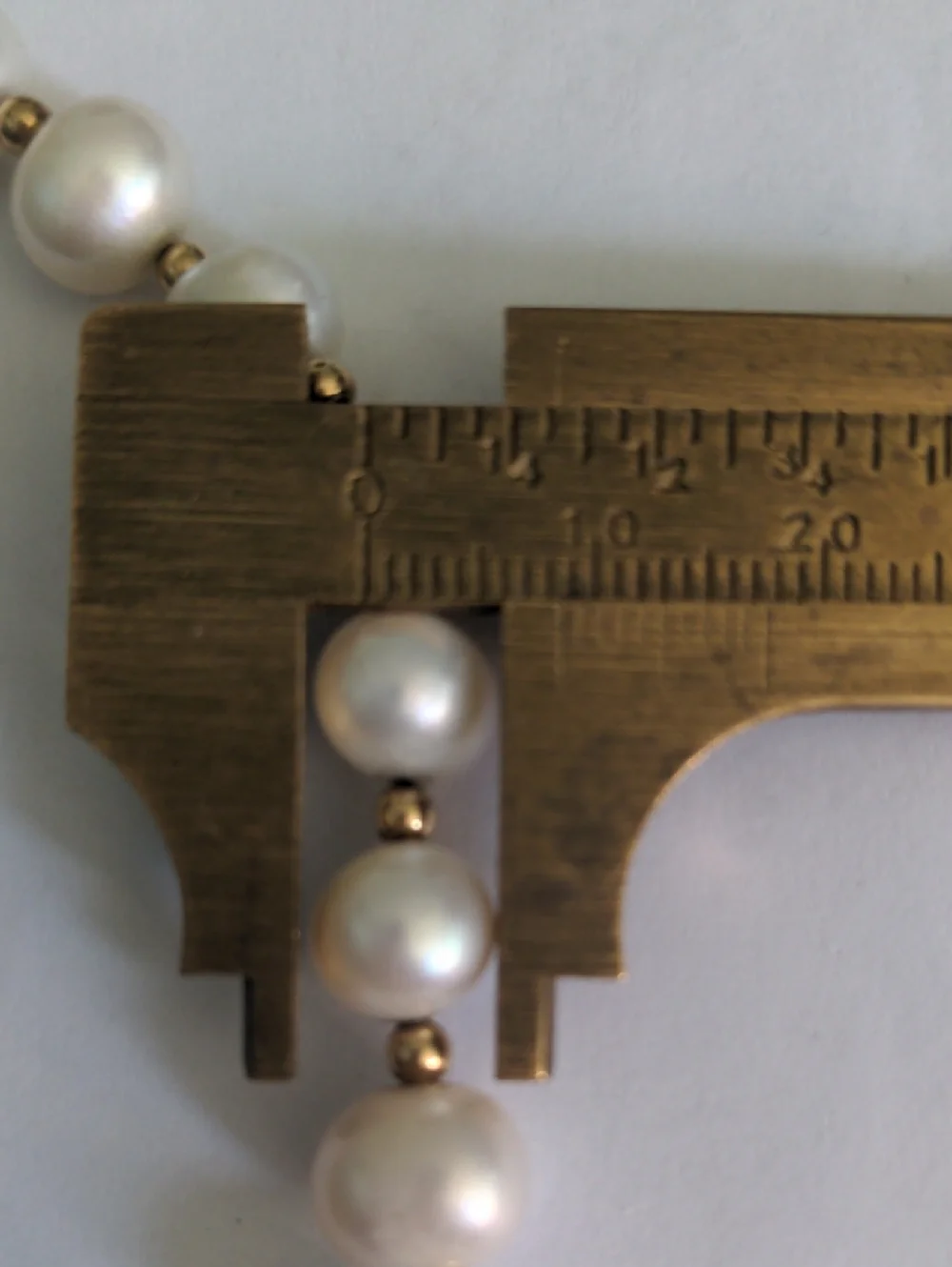 New 14k White Pearl Necklace &  Gold Bead Necklace 8 1/2  Mm, 18